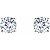 14K White 1 1/2 CTW Lab-Grown Diamond 4-Prong Stud Earrings